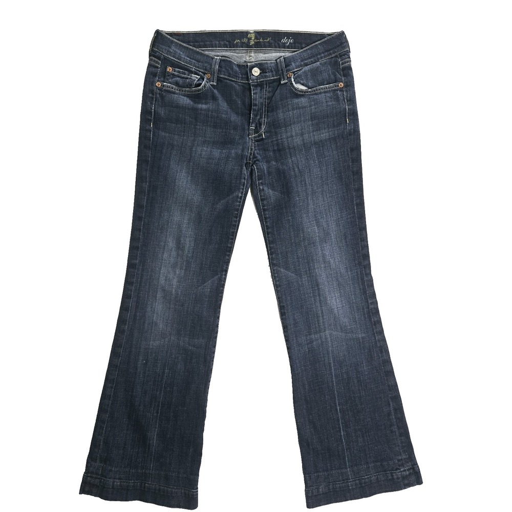 7 For All Mankind Dark Blue Flare Jeans